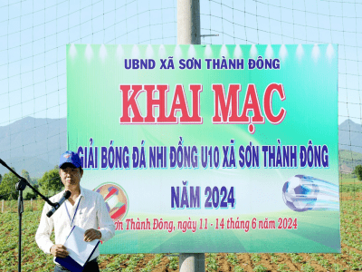 Khai mạc giải bóng đá U10 xã Sơn Thành Đông năm 2024