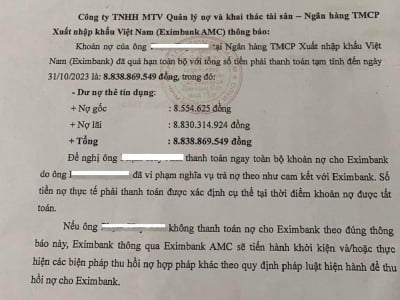 Sự thật vụ 'quên' trả nợ thẻ tín dụng 8,5 triệu, sau 11 năm thành 8,8 tỷ