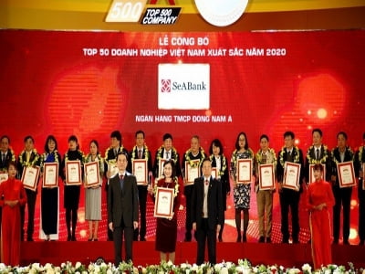 SeABank được xếp hạng Top 50 doanh nghiệp tư nhân lớn nhất Việt Nam năm 2020