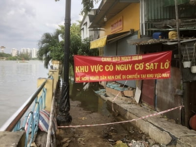TP.HCM chỉ đạo di dời khẩn người dân trong vùng sạt lở kênh Thanh Đa