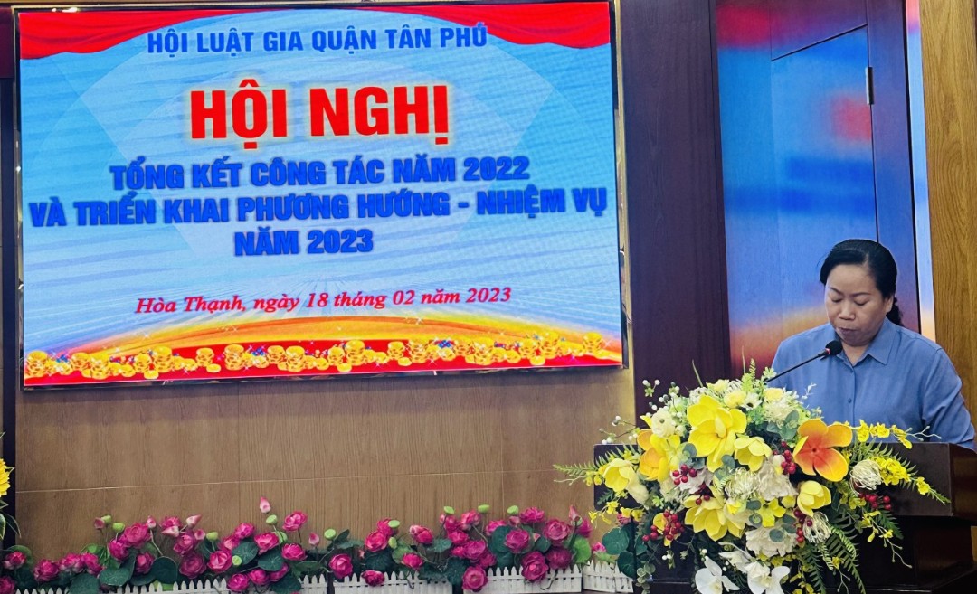 Hội Luật gia quận Tân Phú tổng kết công tác hội năm 2022